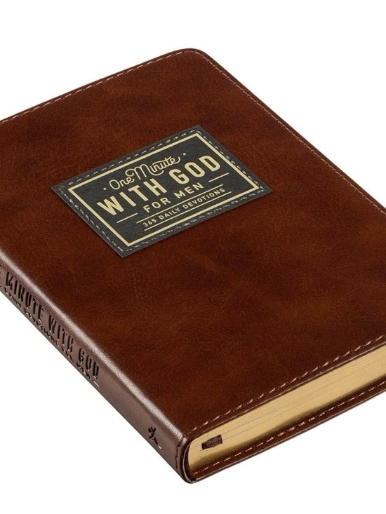 Other - One Minute With God For Men Leather Devotional - Brown